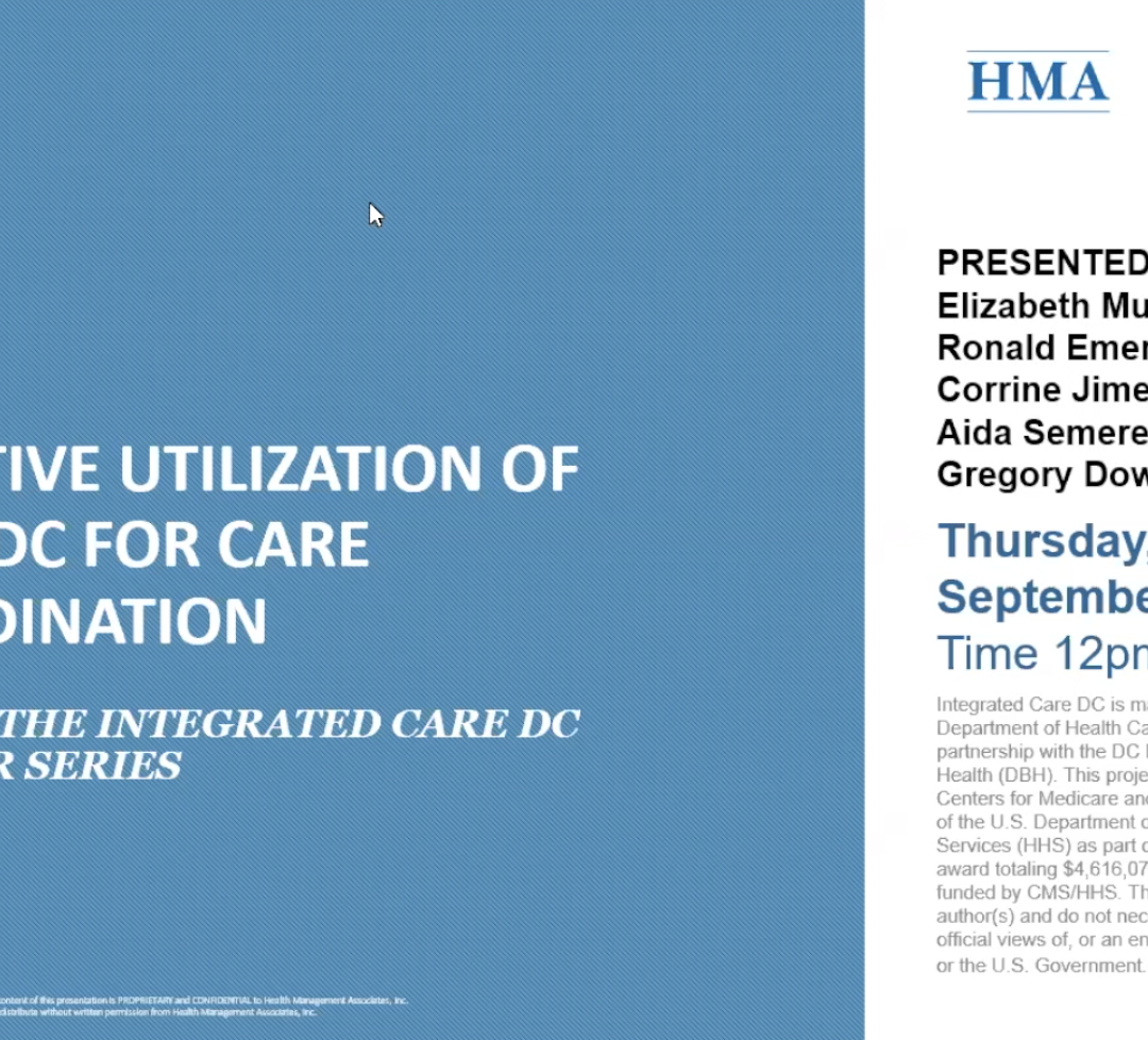Effective Utilization of CRISP DC For Care Coordination By Outpatient Behavioral Health Providers (DCHA Transitions of Care 2)