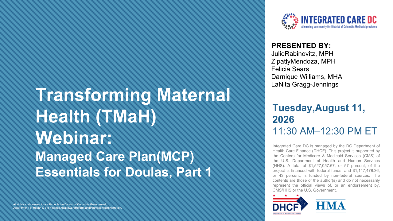 Managed Care Plan (MCP) Essentials for Doulas, Part 1