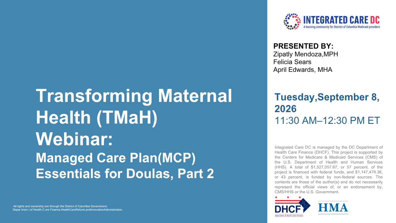 Managed Care Plan (MCP) Essentials for Doulas, Part 2